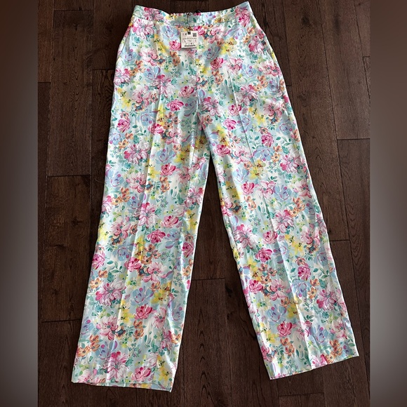 Zara Pants - Zara Floral Multicolor Trousers